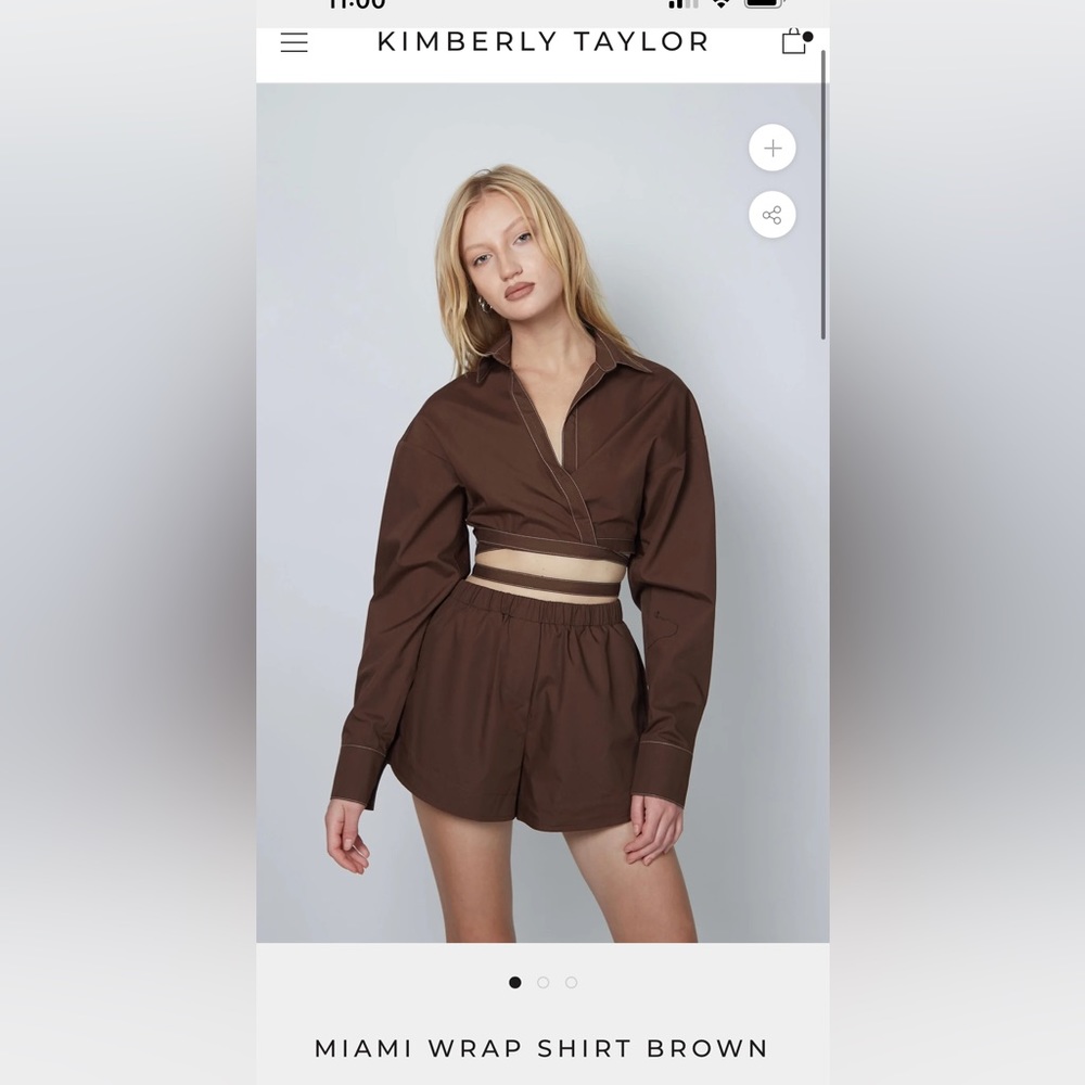 Kimberly Taylor Brown Short & Shirt SET
